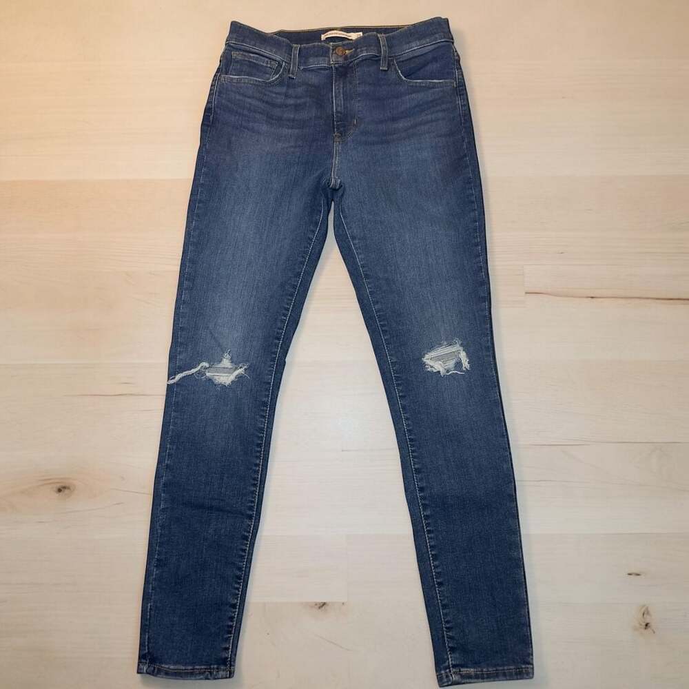 Levi's 720 High Rise Super Skinny Distressed Jeans 29x28